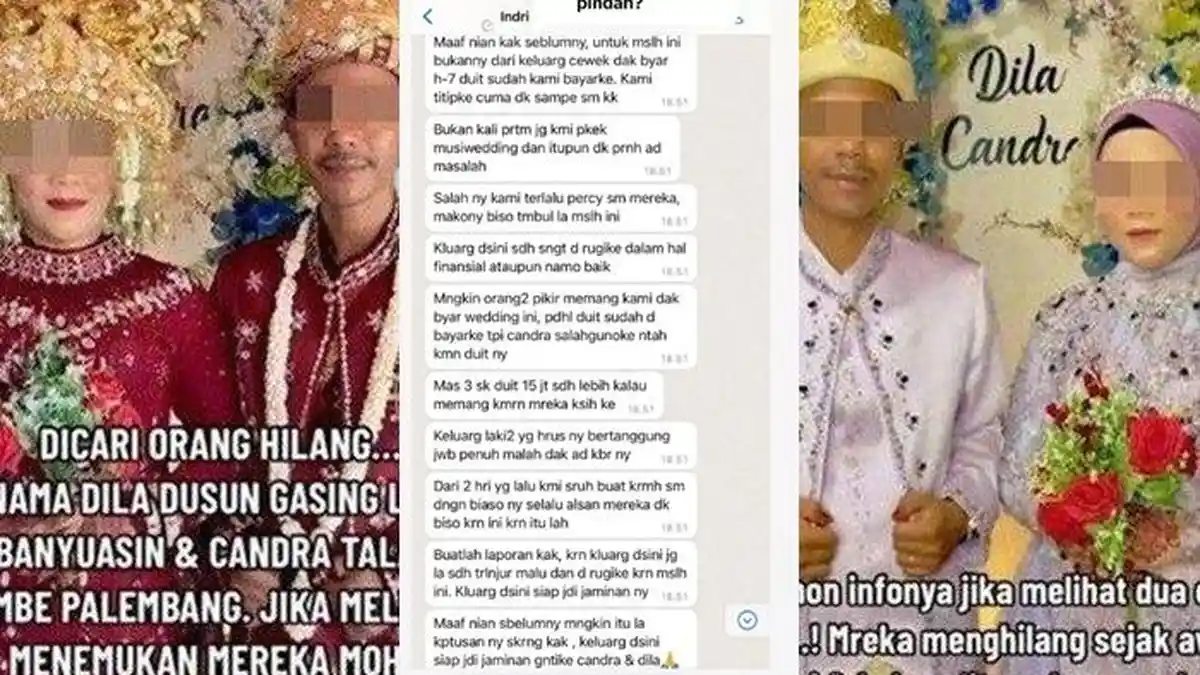 Isi Chat Keluarga D Pasrah WO Laporkan Pengantin di Palembang ke Polisi, Terlanjur Malu Dirugikan