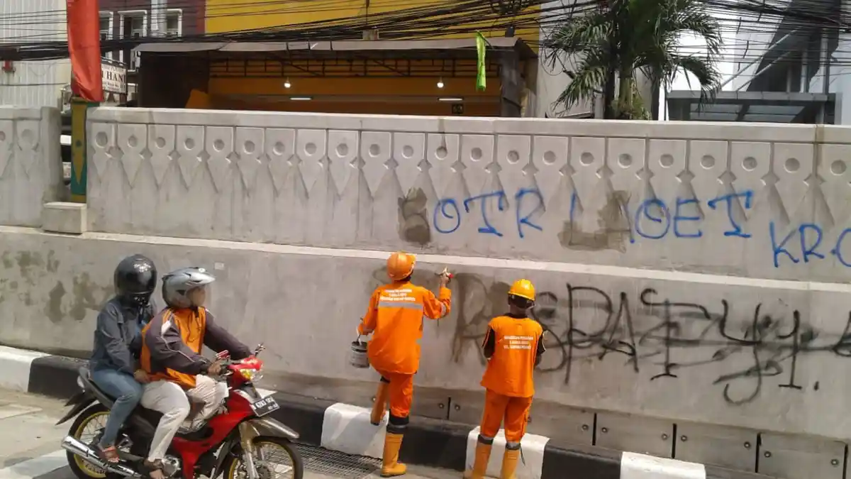 Polisi Bentuk Tim Khusus Buru Pelaku Vandalisme di Underpass Mampang