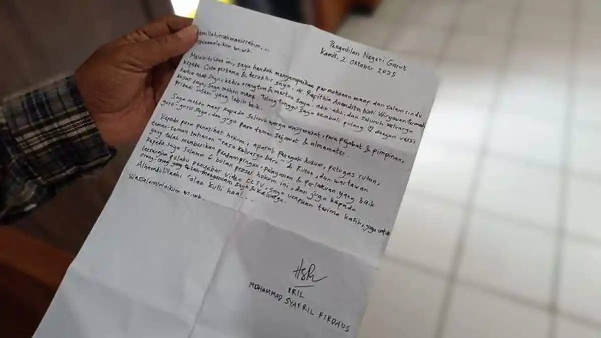 Dokter Kandungan Cabul di Garut Tulis "Surat Cinta" untuk Keluarga Usai Divonis