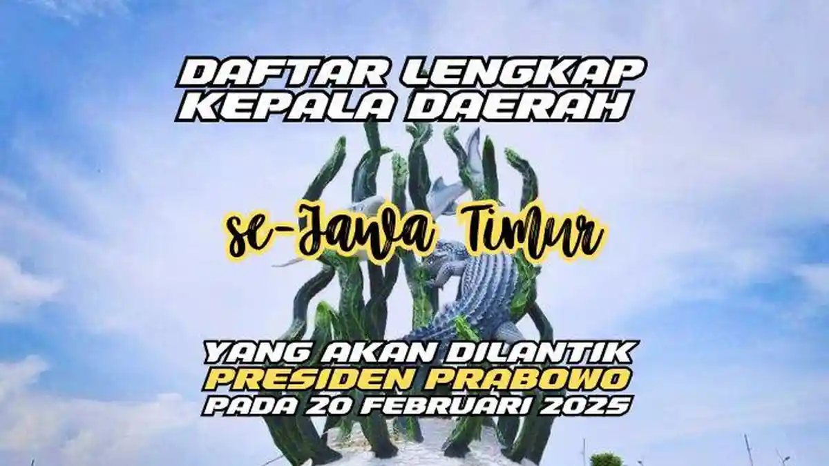 Daftar Lengkap Kepala Daerah se-Jawa Timur yang Akan Dilantik Serentak pada 20 Februari 2025