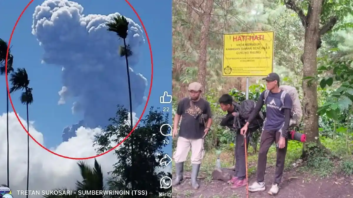 Kondisi Terkini Gunung Raung yang Muntahkan Material Vulkanik: Sempat Ada 9 Pendaki, Begini Nasibnya