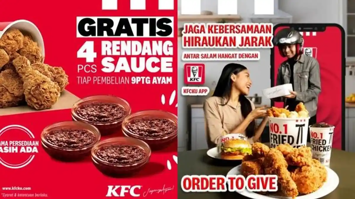 Promo KFC Hari ini Sabtu 29 April 2023, Beli 9 Potong Ayam Gratis 4 Bumbu Rendang