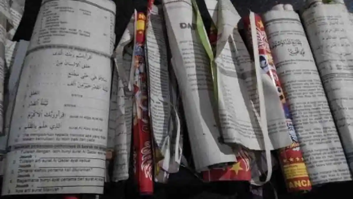 Polisi Temukan Petasan Berbahan Kertas Buku Pendidikan Agama Islam di Belinyu