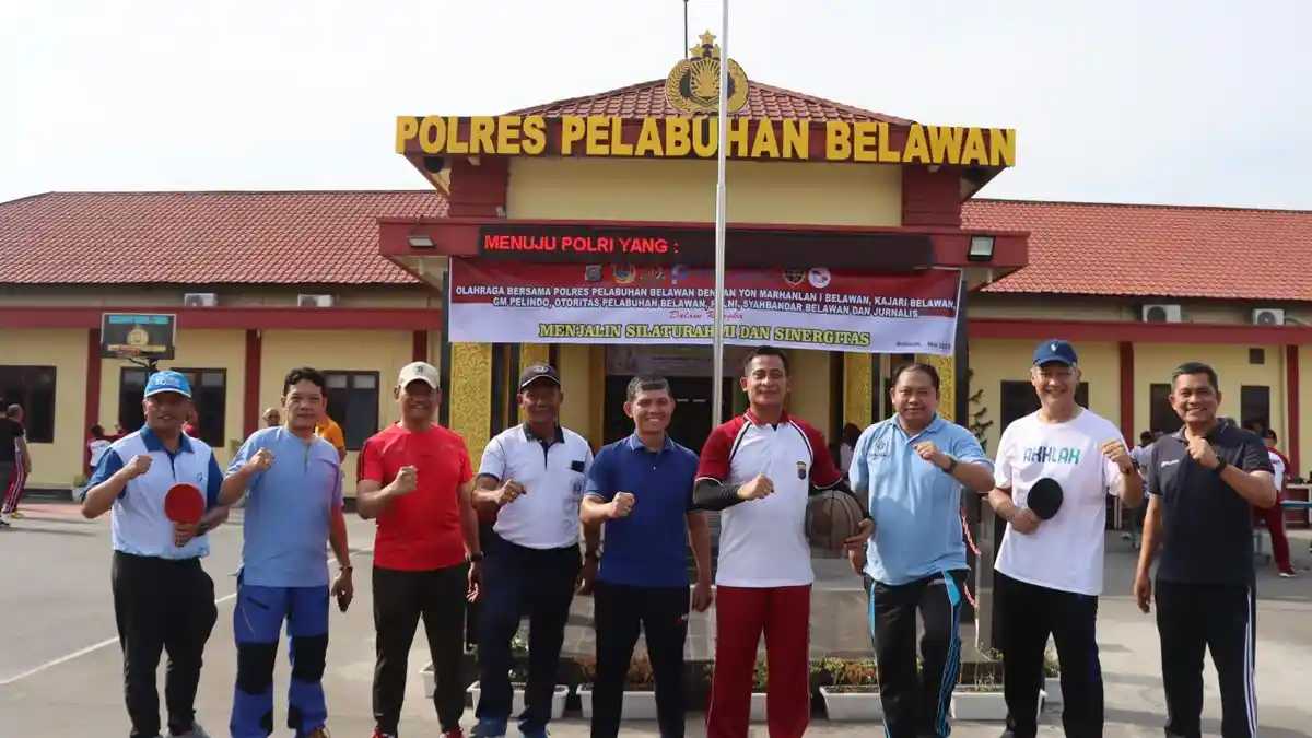 Merawat Silaturahmi dengan Seluruh Stakholder, Kapolres Pelabuhan Belawan Undang Olahraga Bersama