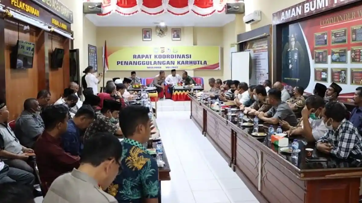 Polres Aceh Barat Gelar Rakor Pencegahan dan Penanganan Karhutla