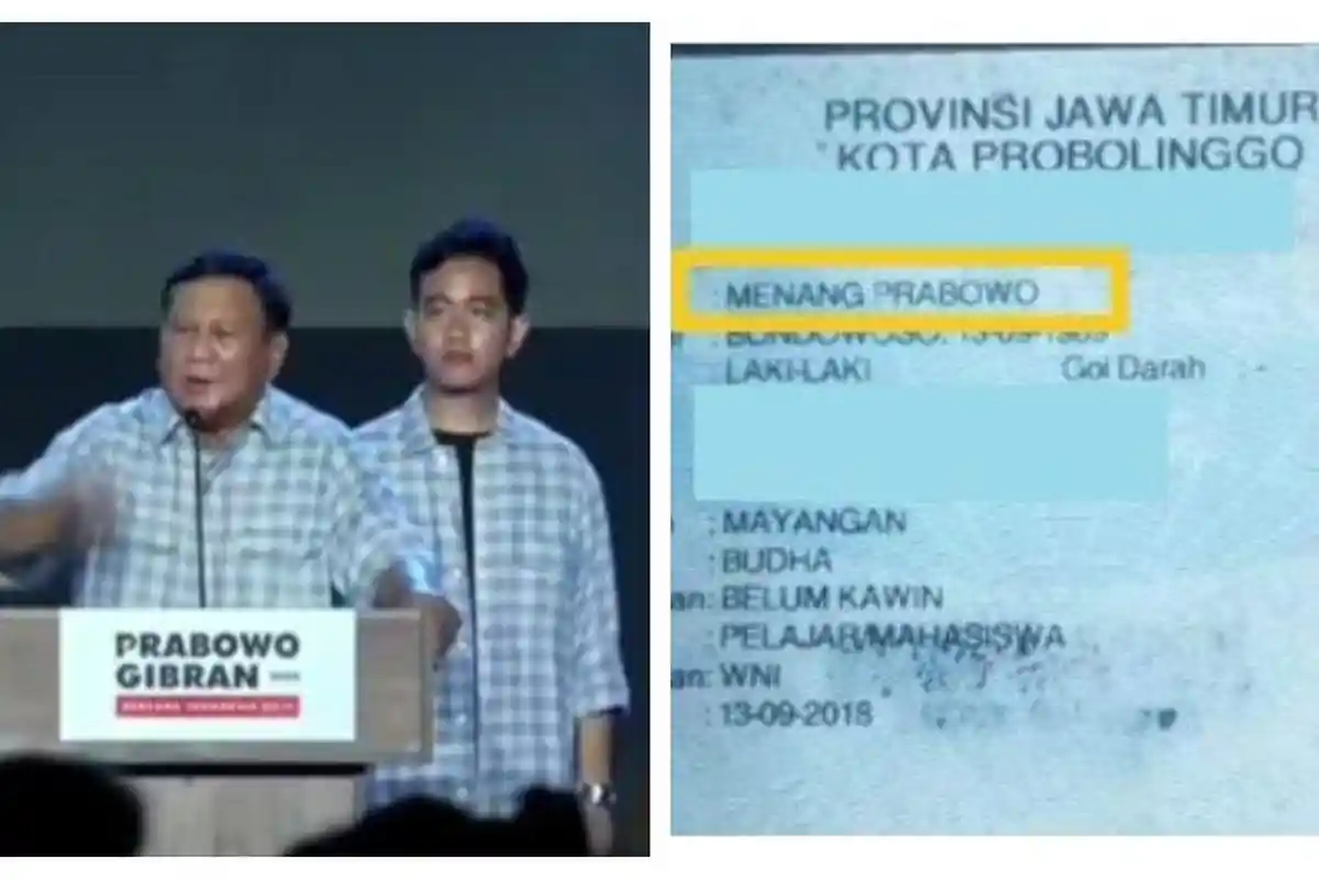 Prabowo-Gibran Unggul Quick Count Pilpres 2024, Teringat Tahun 2019 Viral Nama KTP 'Menang Prabowo'