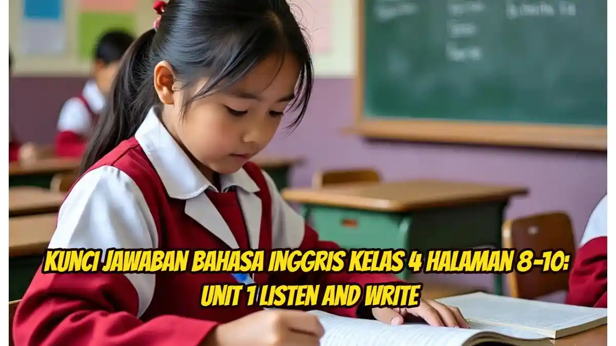 Kunci Jawaban Bahasa Inggris Kelas 4 Halaman 8–10: Unit 1 Listen and Write