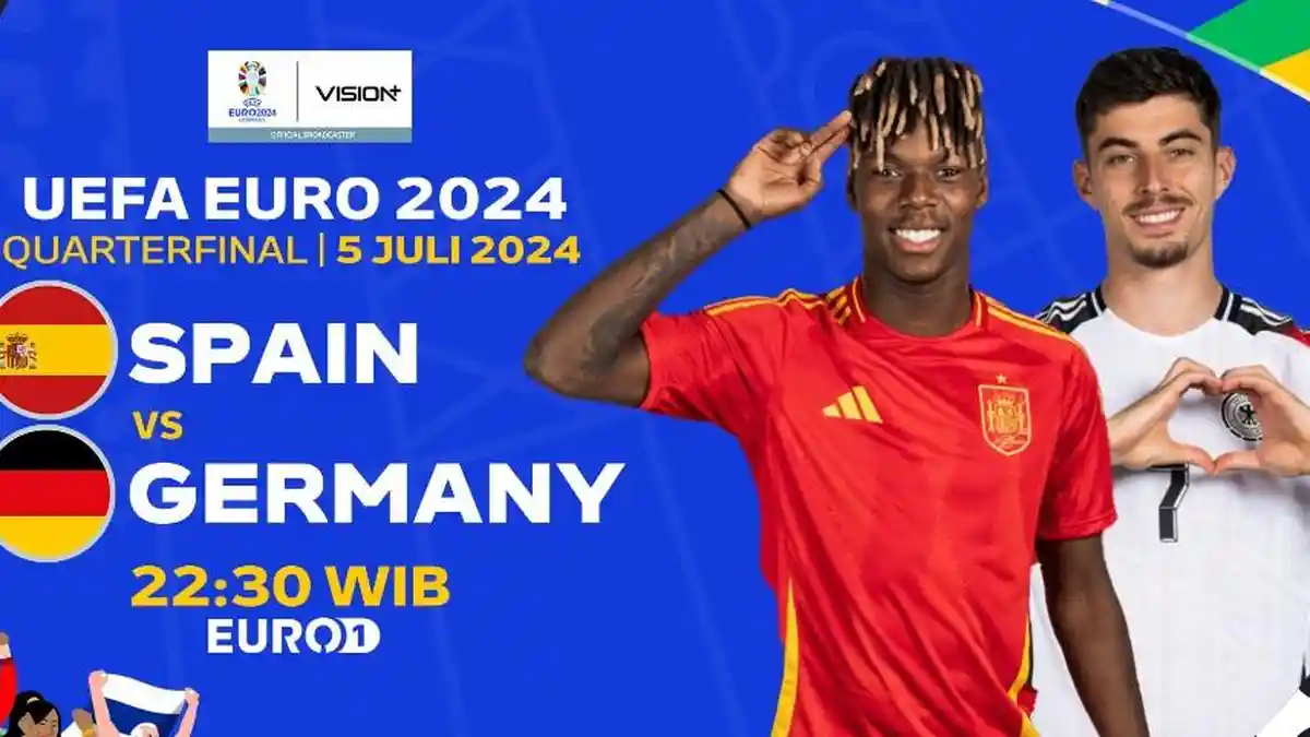 Link Live Streaming Perempat Final Euro 2024 Spanyol VS Jerman, Bisa Nonton di Handphone
