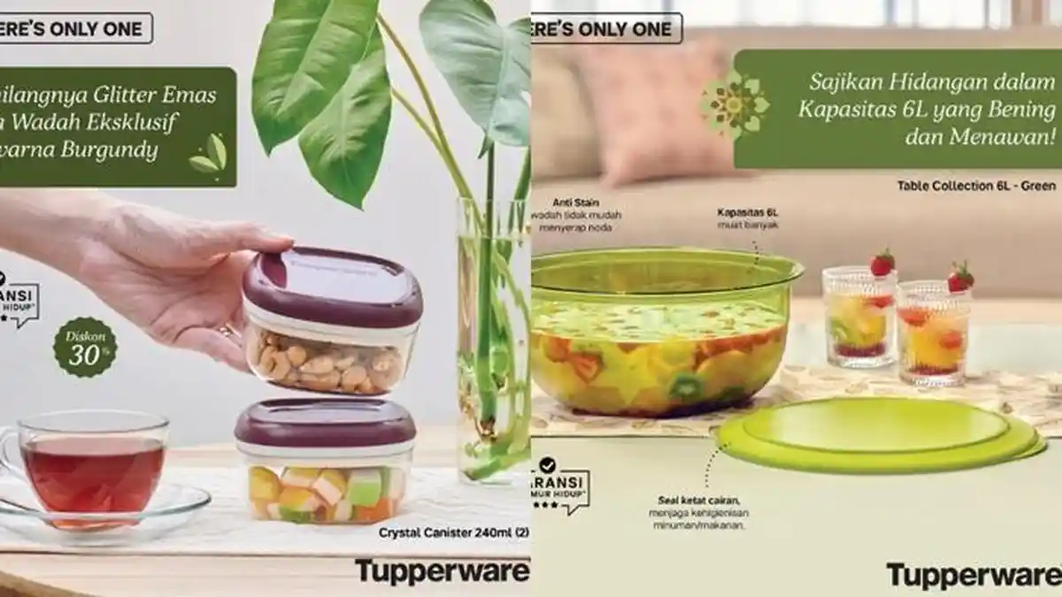 Katalog Promo Tupperware Edisi di Akhir Bulan Juni 2023, Toples Tempat Kue Diskon 30 Persen