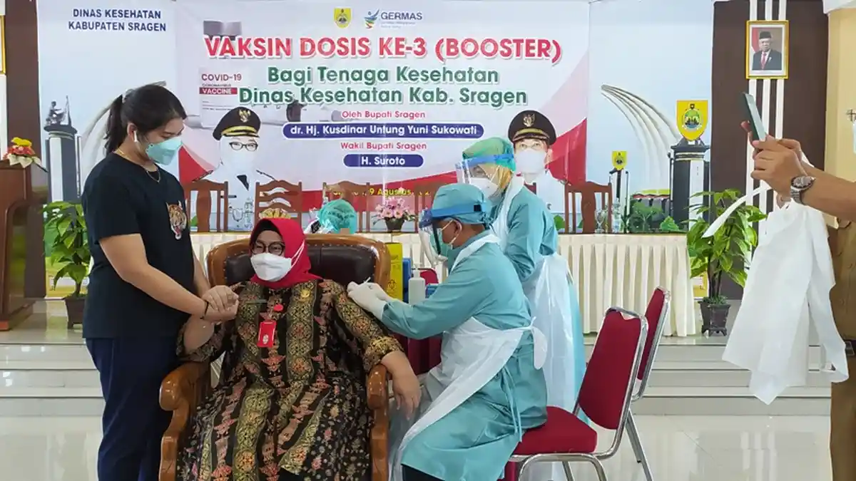 Bupati Sragen Rasakan Efek Vaksin Moderna Booster Selama Dua Hari, Pegal-pegal Hingga Panas