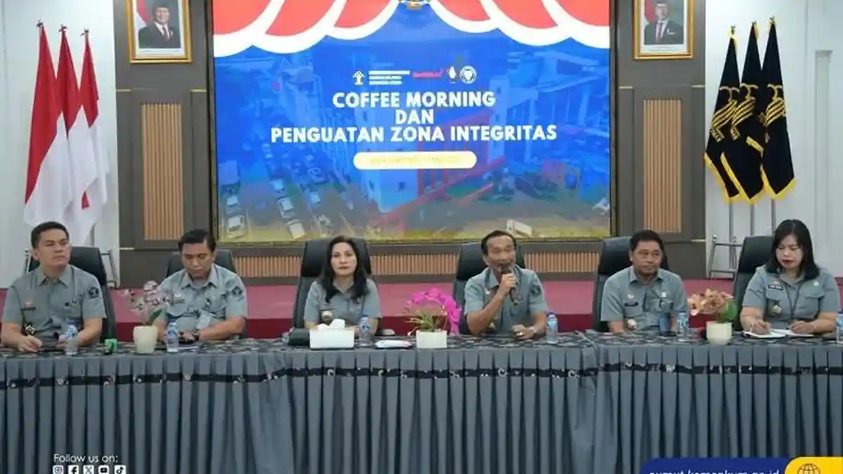Kanwil Kemenkum Sumut Gelar Coffee Morning dan Sosialisasi Pembangunan Zona Integritas Pegawai