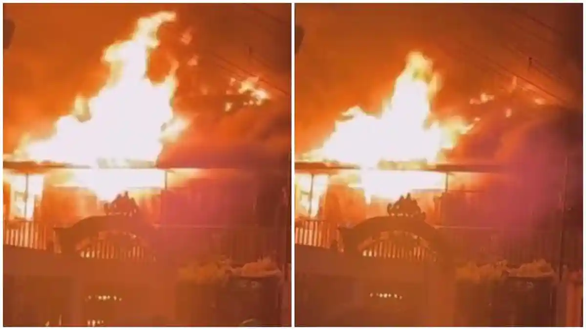 Breaking News : Kebakaran Belakang Waduk Siti Khadijah Palembang, Api Membara di Rumah Dua Tingkat