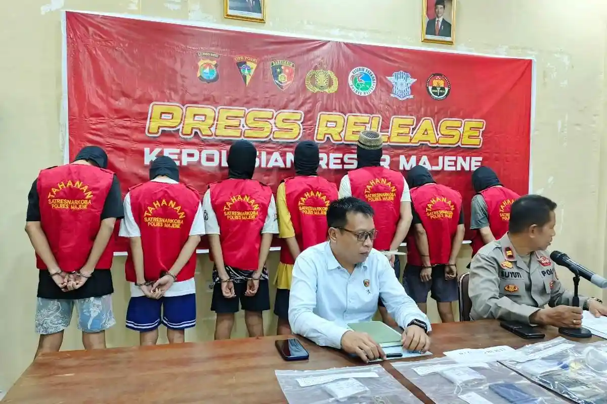 Satresnarkoba Polres Majene Tangkap 7 Pelaku Narkoba, Pengedar dan Pengguna