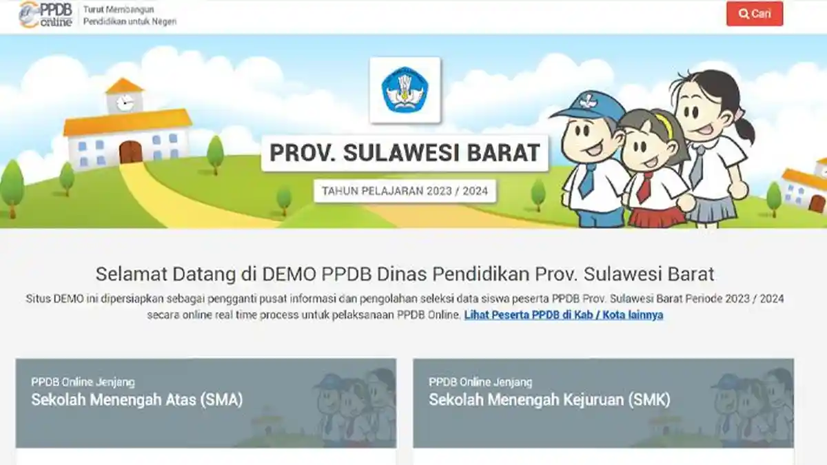 Cara Daftar dan Login Link sulbar.demo.spmb.id, SPMB Sulbar 2025 Jenjang SD, SMP, SMA, SMK!