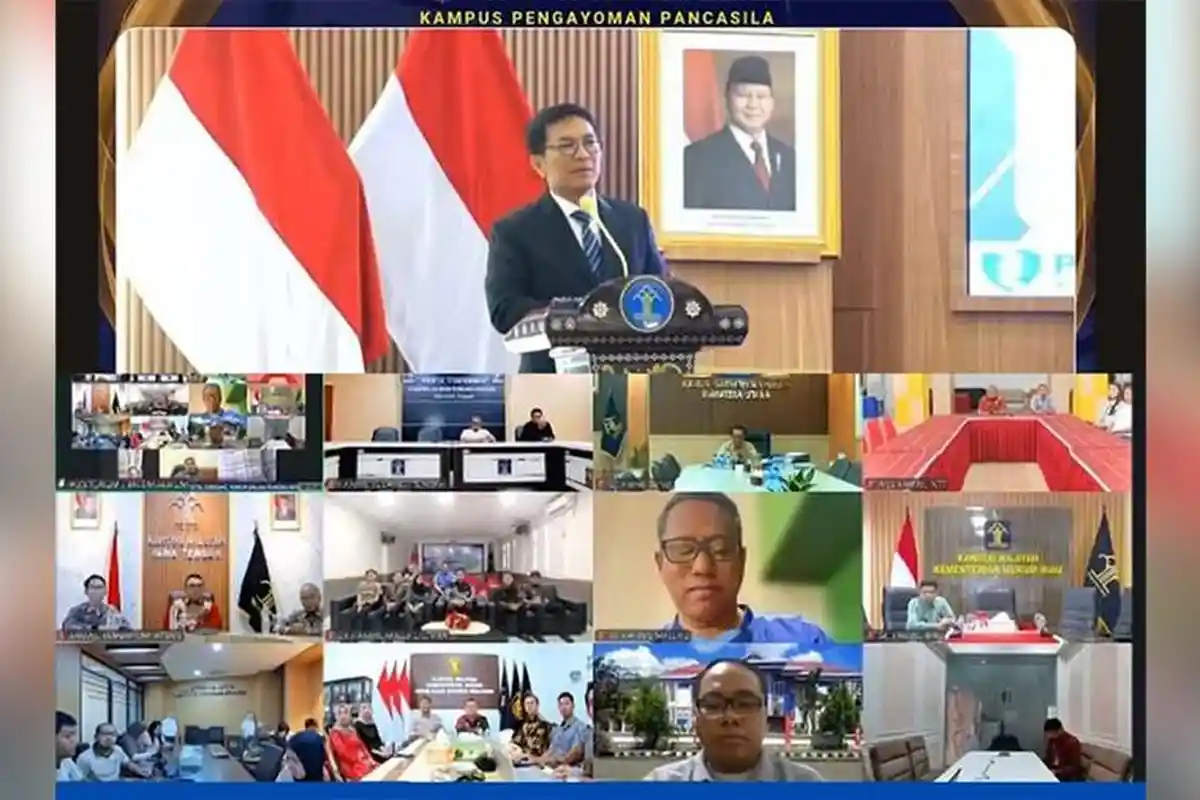 Kanwil Kemenkum Pabar Ikuti Pelepasan Pelatihan Kepemimpinan Nasional