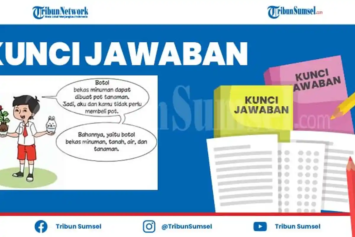 Cara Membuat Hiasan Pot Botol Bekas Adalah, Kunci Jawaban Tema 5 Kelas 2 Hal 174 175 176
