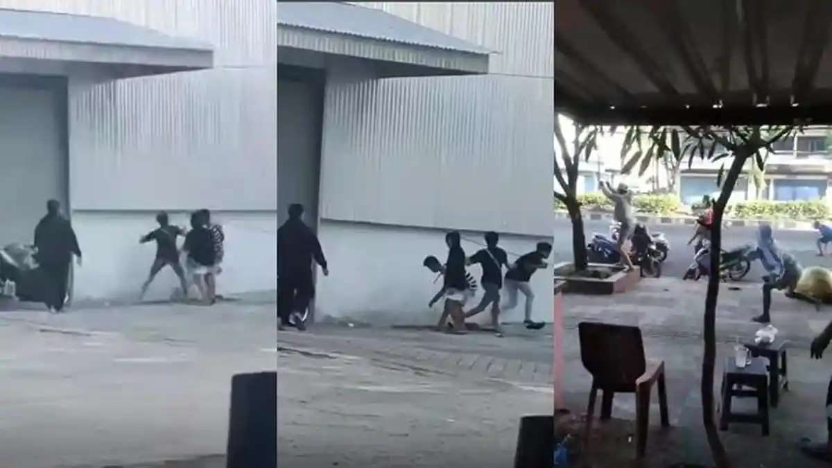 Viral Video Anak Muda di Bitung Terlibat Perkelahian Pakai Sajam, Mereka Saling Kejar hingga Lempar