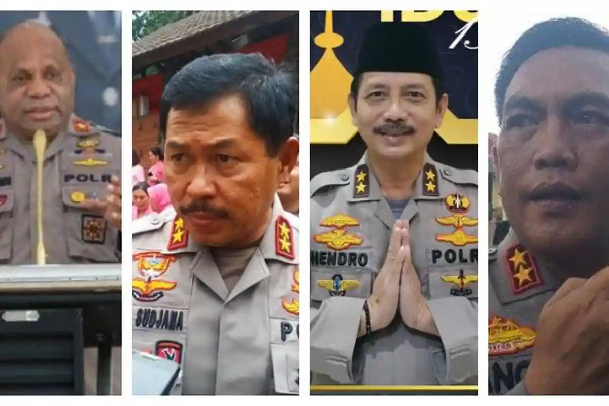 Profil 4 Kapolda yang Hari Ini Dilantik: Nana Sudjana, Panca Putra, Hendro Sugiatno, Mathius Fakhiri