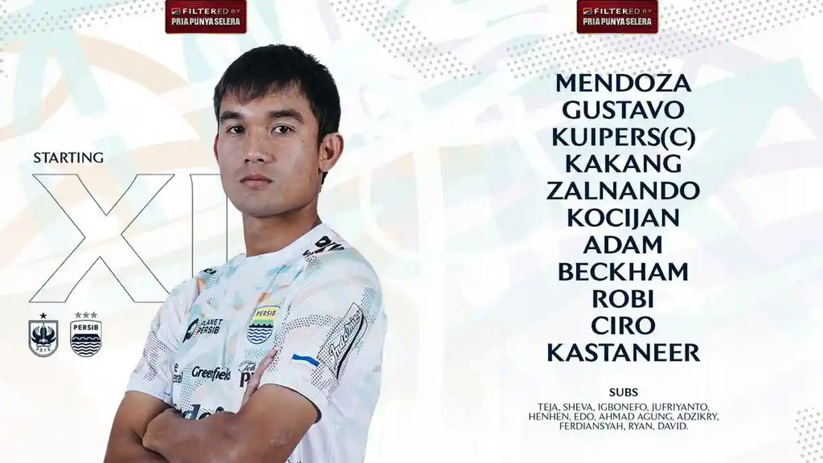 Susunan Pemain Persib Hadapi PSIS: Kastaneer Akhirnya Debut Jadi Starter Didukung Ciro Alves