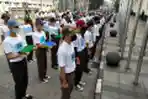 Gladi Bersih Pengibaran dan Penurunan Bendera KAA