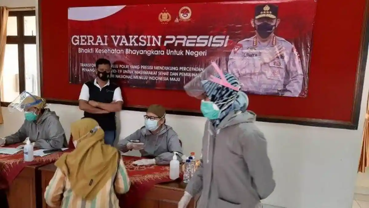 Cara Daftar Vaksin Gratis dari Polri, Cukup Bawa KTP, Dibuka di Seluruh Polda, Polres dan Polsek