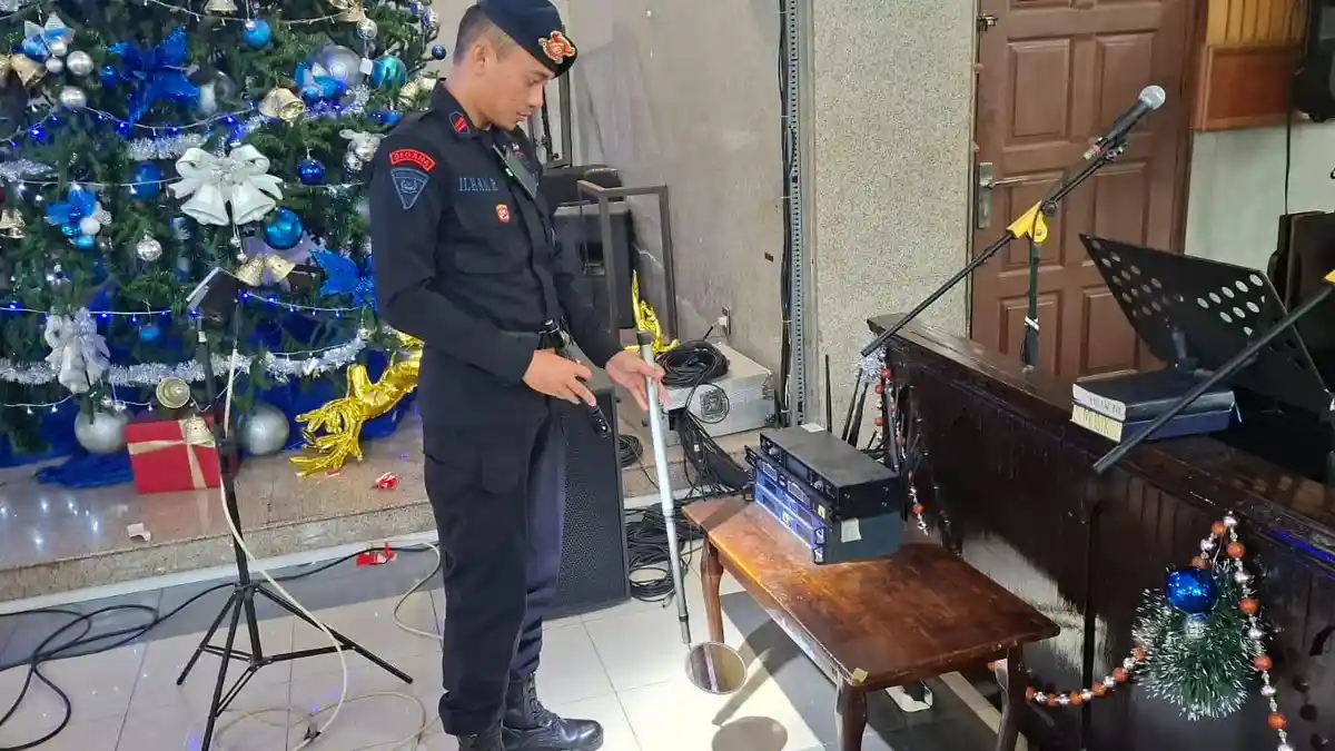 Sterilisasi Aman, Pengurus Gereja GKPI Medan Kota Apresiasi Personel Brimob Polda Sumut