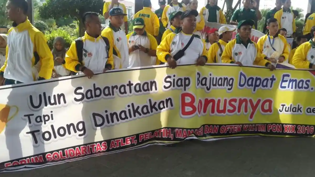Ratusan Atlet Kaltim Demo Tagih Janji Pemberian Bonus