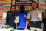 Polda Kalbar Konpers Penangkapan Pengedar Ganja