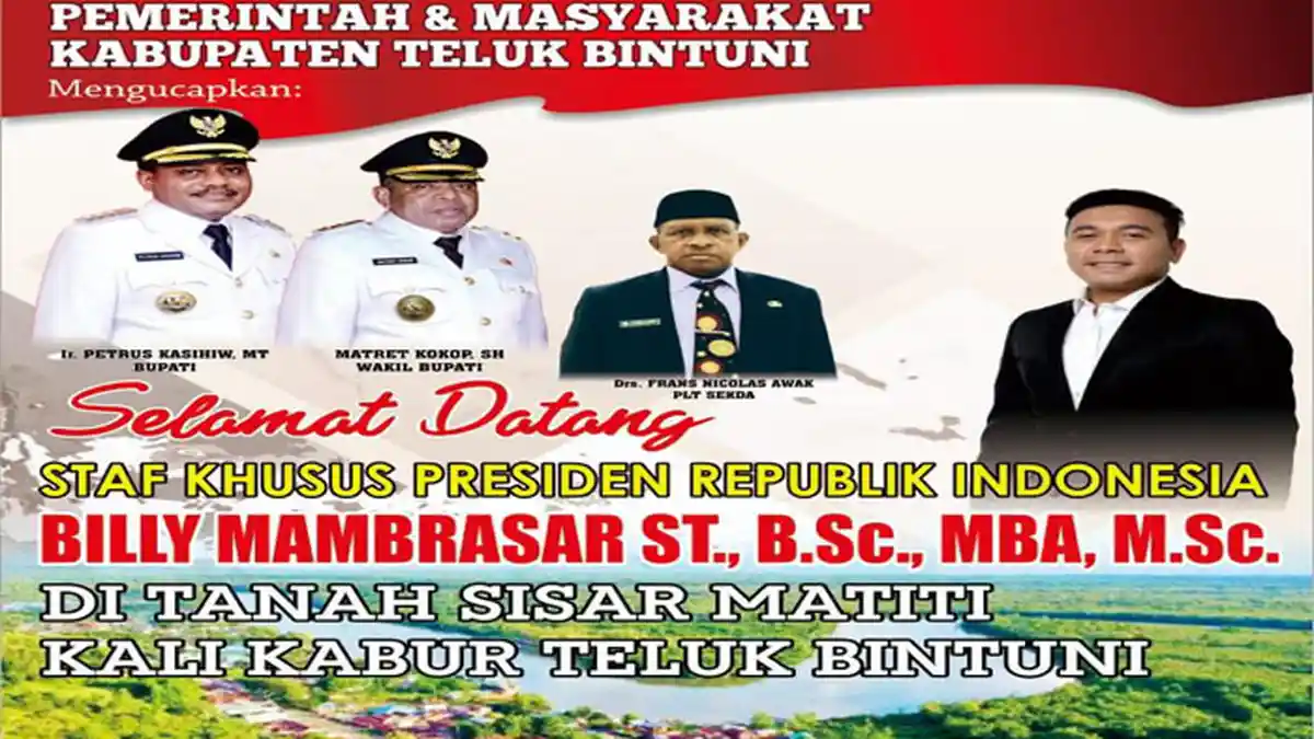 Disambut Meriah di Teluk Bintuni Papua Barat, Ini Agenda Stafsus Billy Mambrasar