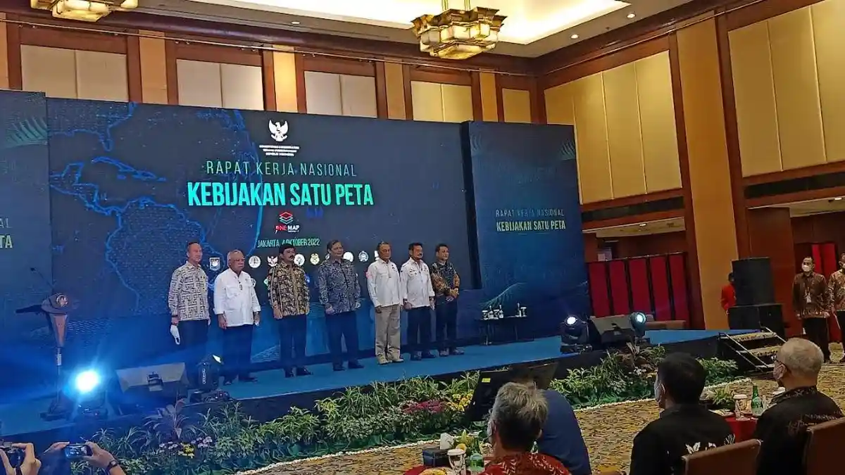 Rakernas Kebijakan Satu Peta, Airlangga Hartarto: 'One Map Policy' Ditingkatkan Menjadi 158 Tematik