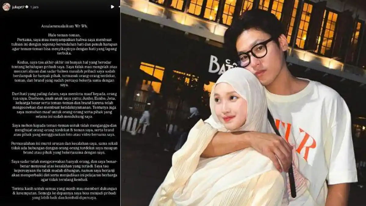 Selebgram Jule Akui Selingkuh dari Na Daehoon, Minta Warganet Tak Hujat Orang Terdekatnya