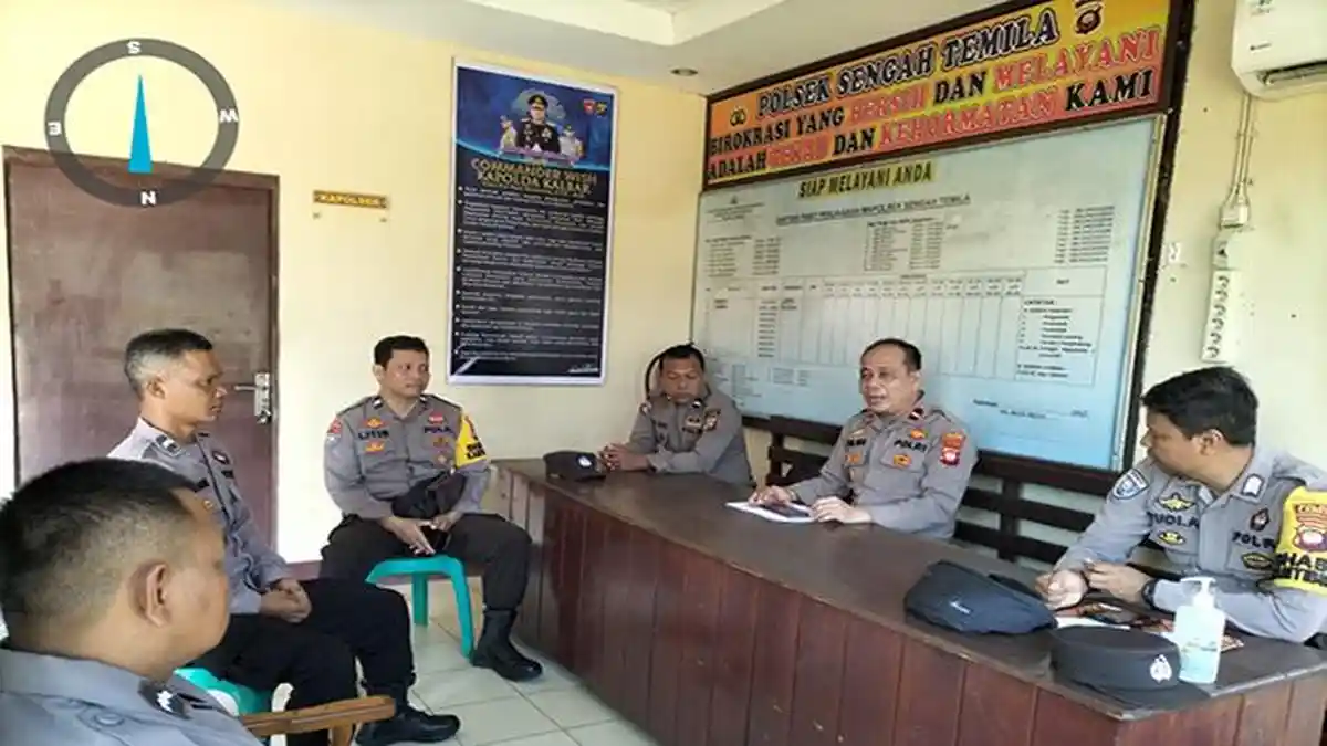 Polsek Sengah Temila Gelar Anev Tentang Teknis Pendataan Stunting