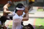 Sembahyang Hari Raya Nyepi di Pura Aditya Jaya