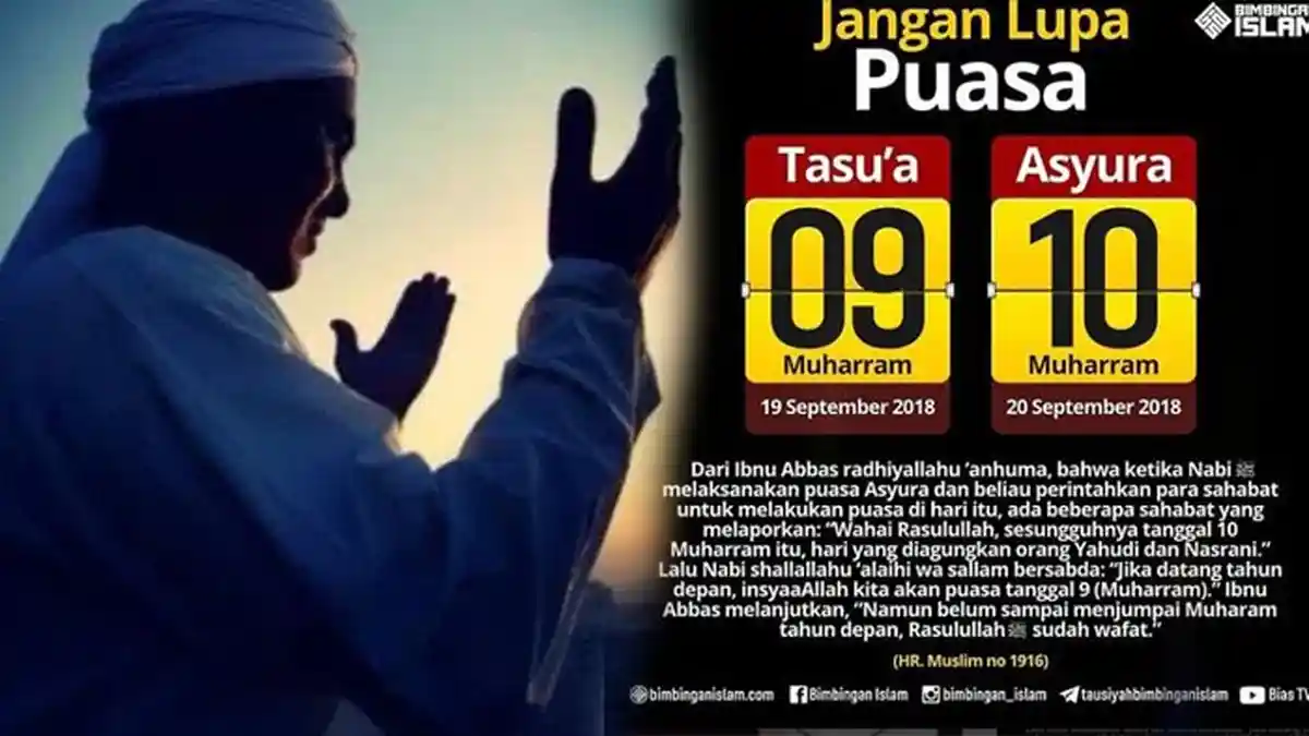 Ini Bacaan Niat Puasa Tasu'a (9 Muharram) dan Puasa Asyura (10 Muharram) Beserta Artinya
