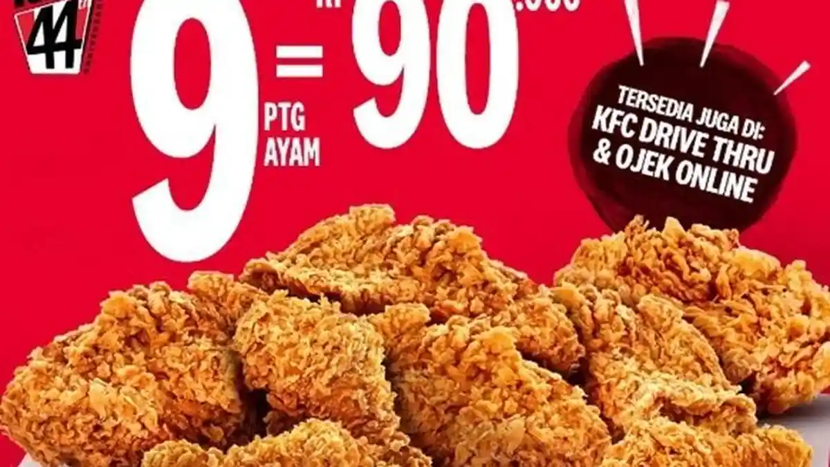 SPESIAL KAMIS! Promo KFC Hari Ini 23 November 2023 Dapatkan 9pcs Ayam CUMA Rp90 Ribuan Aja