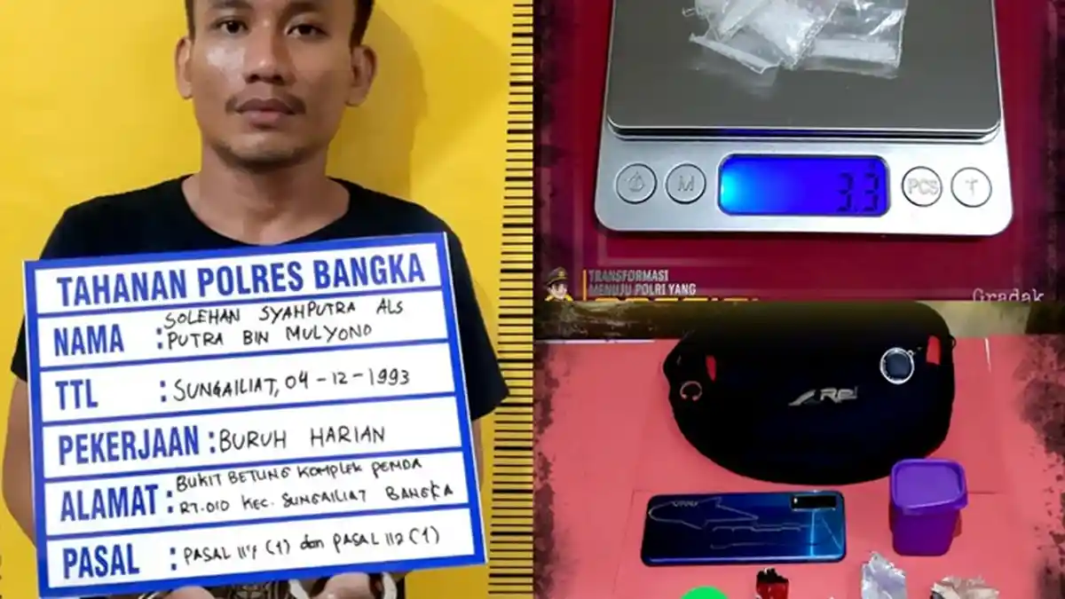 Pengedar Sabu Berhasil Dibekuk Tim Gradak saat Transaksi Narkoba, Ditemukan BB 11 Paket Sabu
