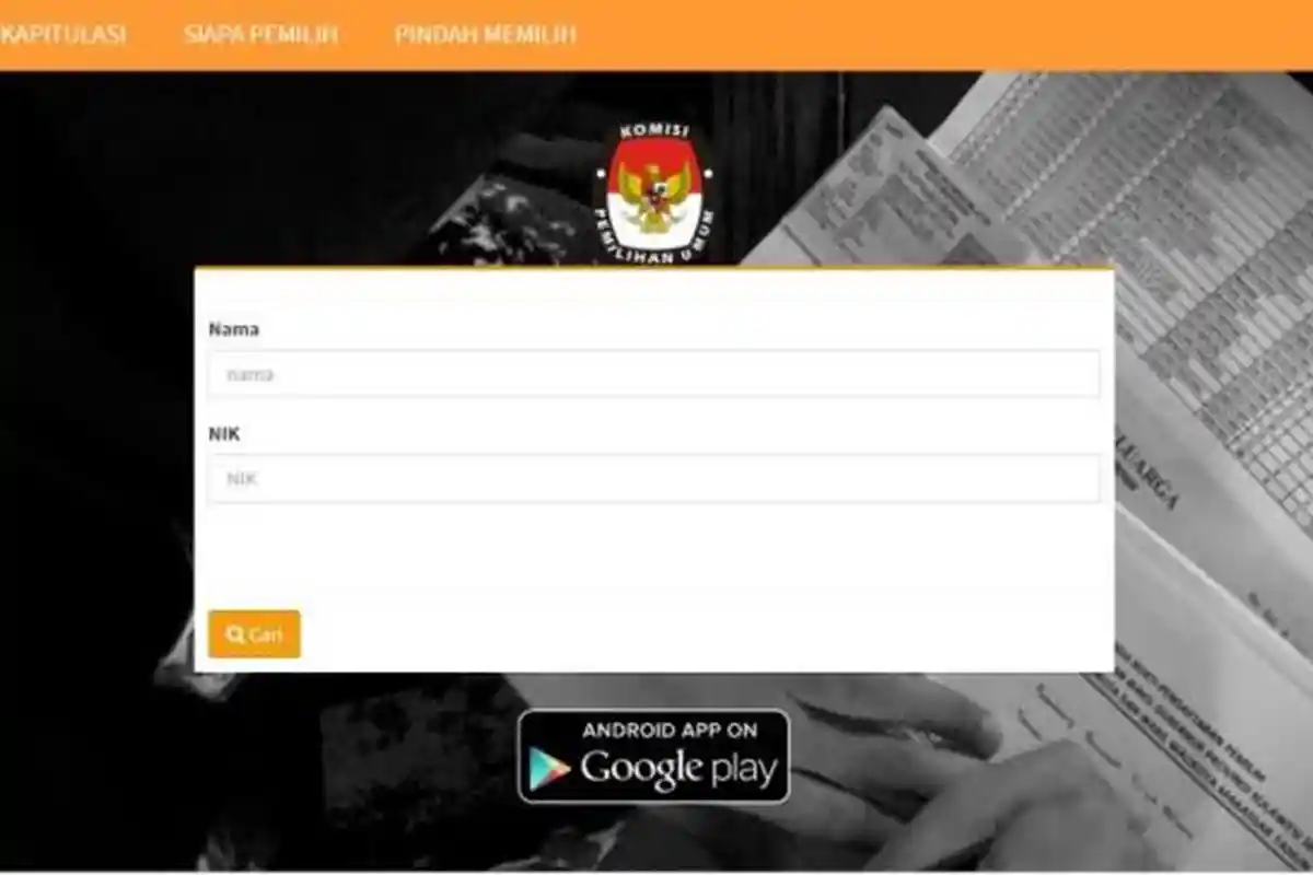 Tak Perlu Ke Kantor Kelurahan, Cek Nama di Daftar Pemilih Tetap (DPT) Pemilu 2019 via Online