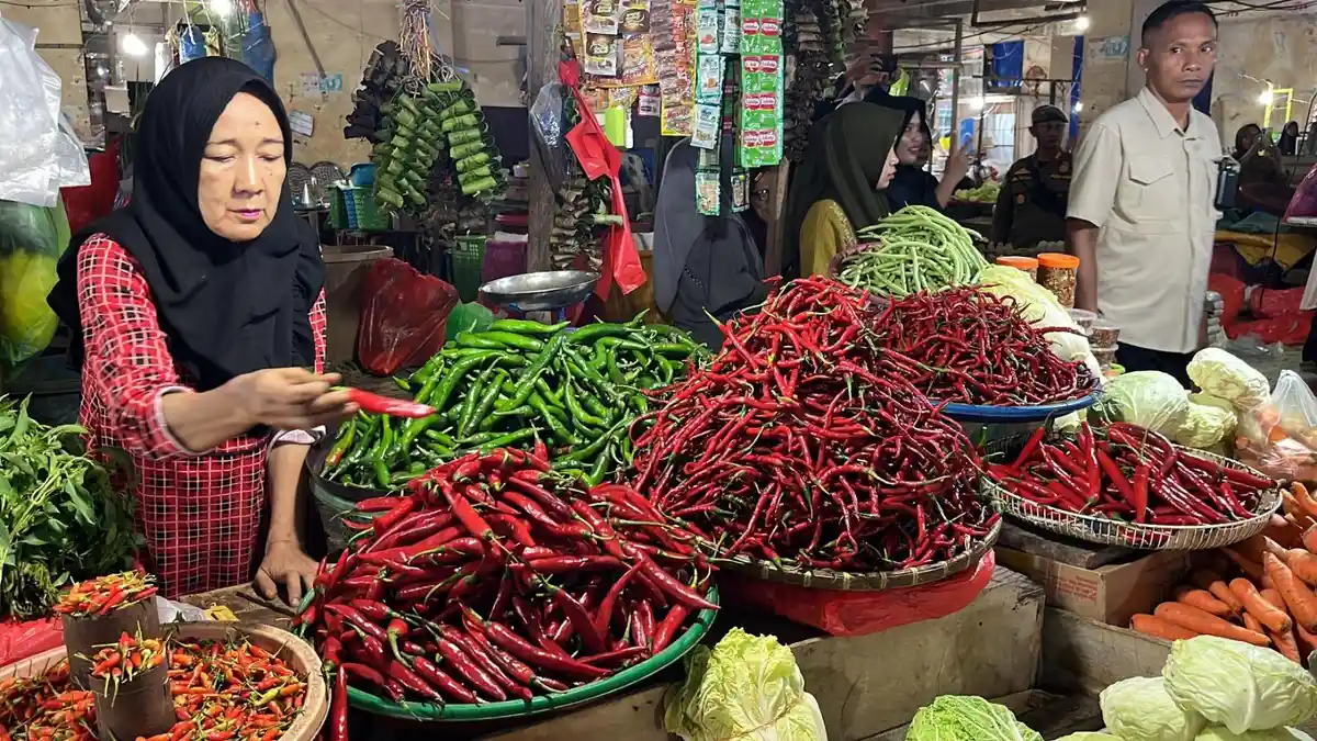 Harga Cabai Rawit di Pasar Basah Mandonga Kendari Rp70 Ribu per Kg Jelang Lebaran Idulfitri 2026