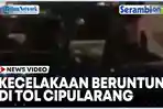 VIDEO Kecelakaan Beruntun Melibatkan 17 Mobil di Tol Cipularang KM 92, Empat Orang Alami Luka Berat