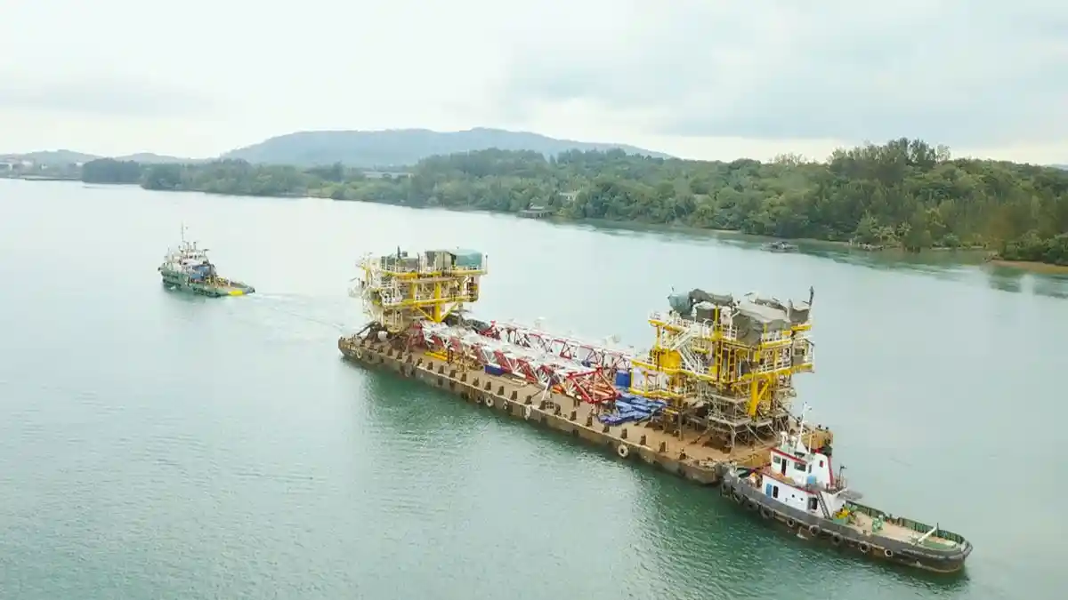 PHM Layarkan Dek Anjungan Migas Lepas Pantai WPN4 dan WPS3, Proyek JSN dari Kabupaten Bintan, Kepri