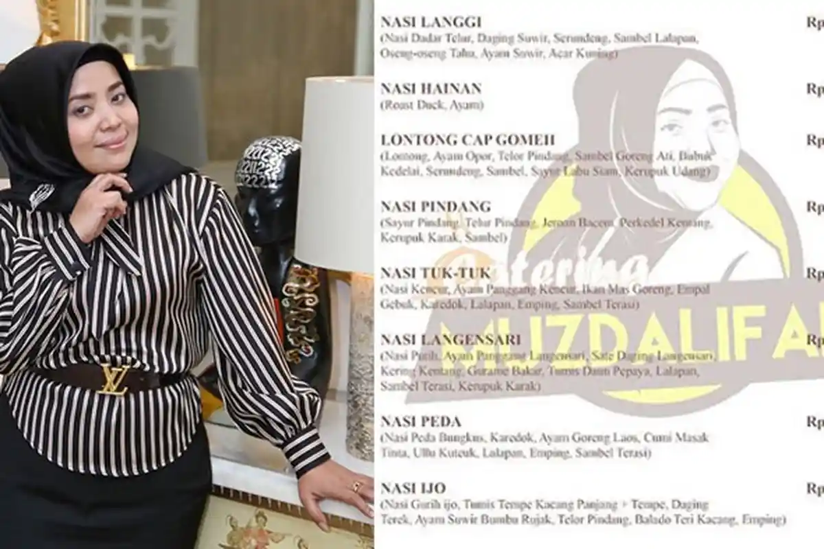 Muzdalifah jadi Juragan Catering, Ini Harga Menu Lengkapnya, Menu Lokal Dibandrol 70 Ribu