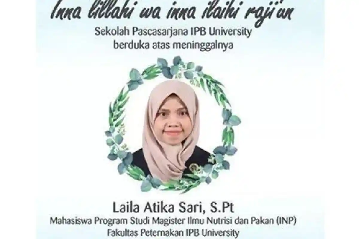 KRONOLOGI Tewasnya Laila Atika Sari Mahasiswi S2 IPB University, Korban Sedang di Dalam Lab
