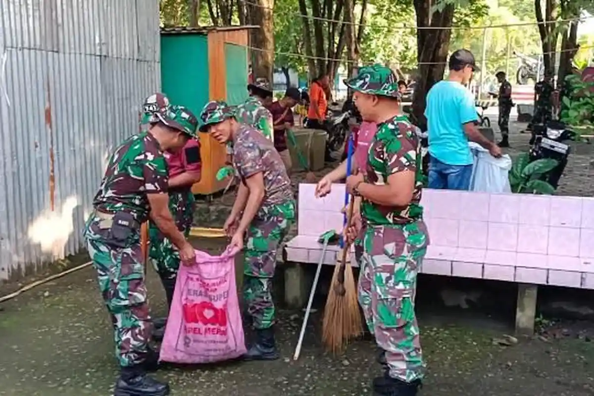 Sambut HUT Korem Ke-64, Kodim Belu Gelar Kegiatan Karya Bakti