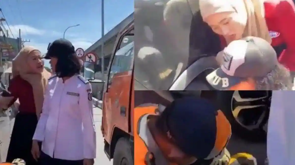 TAMPANG Emak-emak Ludahi Petugas Dishub yang Gembok Mobilnya, Pelaku Parkir Sembarangan