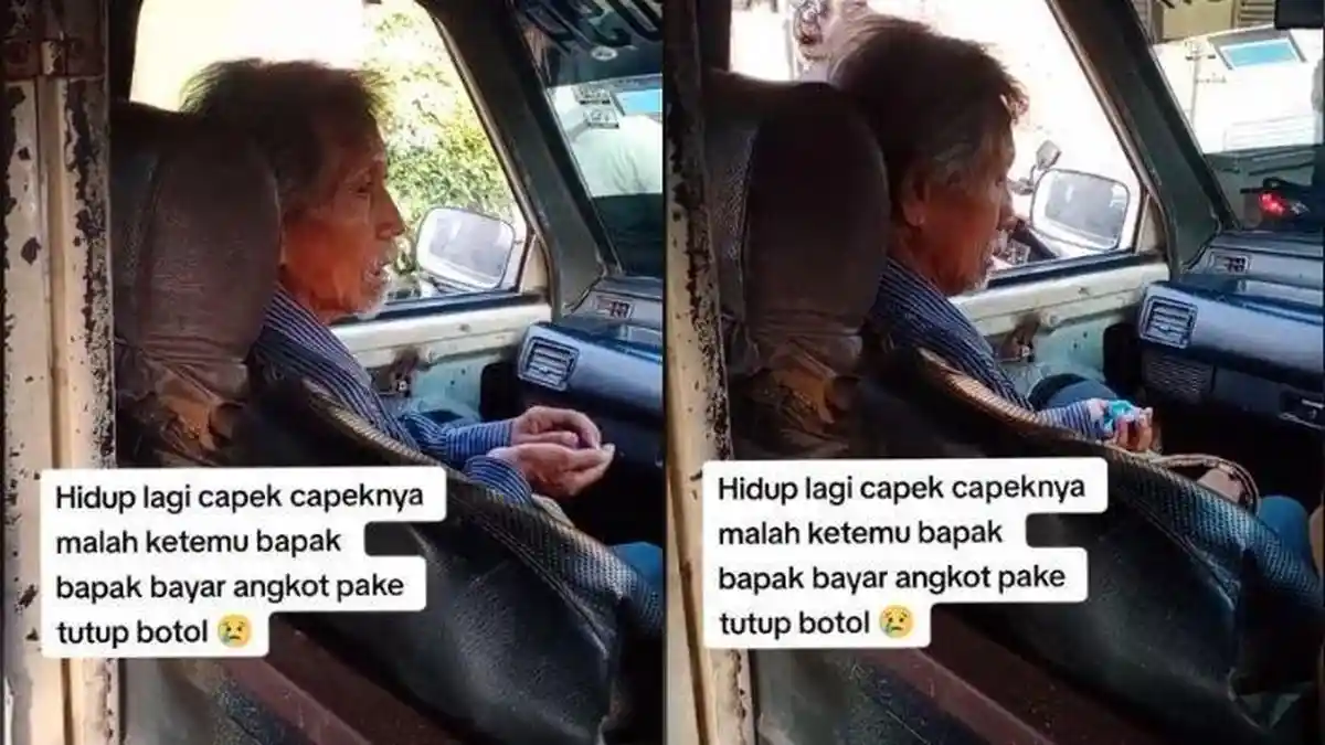 Viral Sosok Kakek Tua Bayar Ongkos Angkot Pakai Tutup Botol Karena Tak Punya Uang