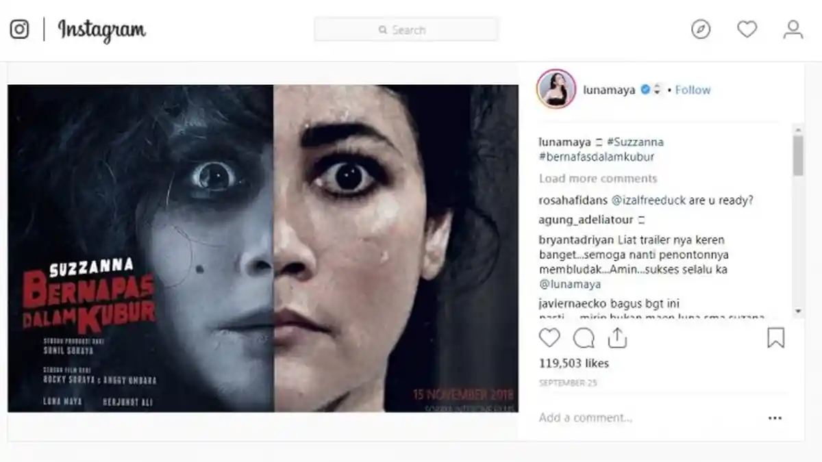 Butuh Waktu 3 Jam untuk Make Up, Luna Maya Disebut Paling Mirip Suzanna