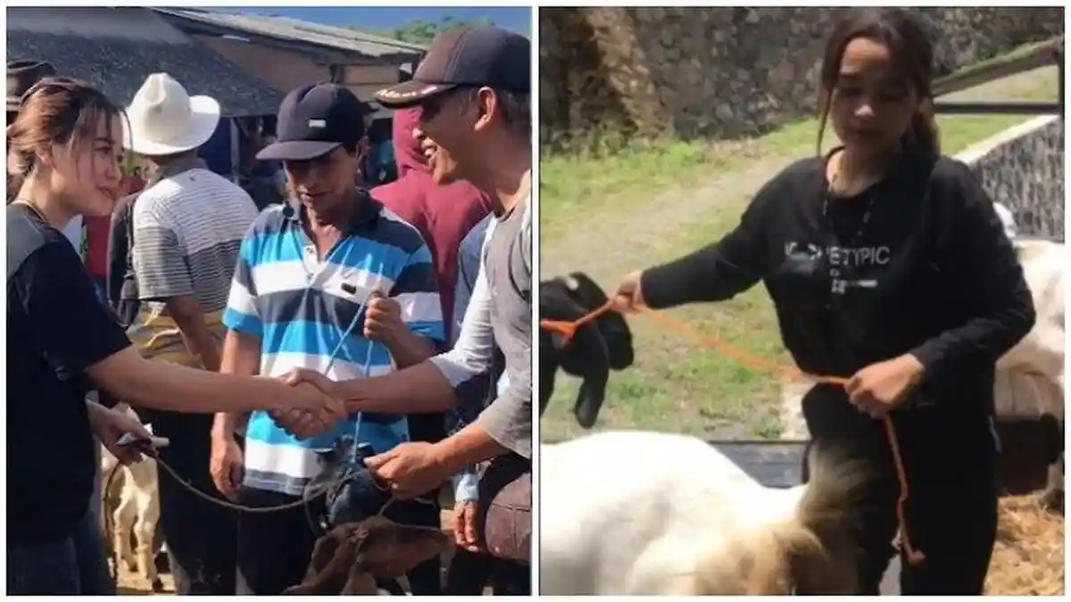 Kisah Mahasiswi Cantik Jadi Penjual Kambing di Pasar Wonogiri, Manfaatkan Kuliah Masih Daring