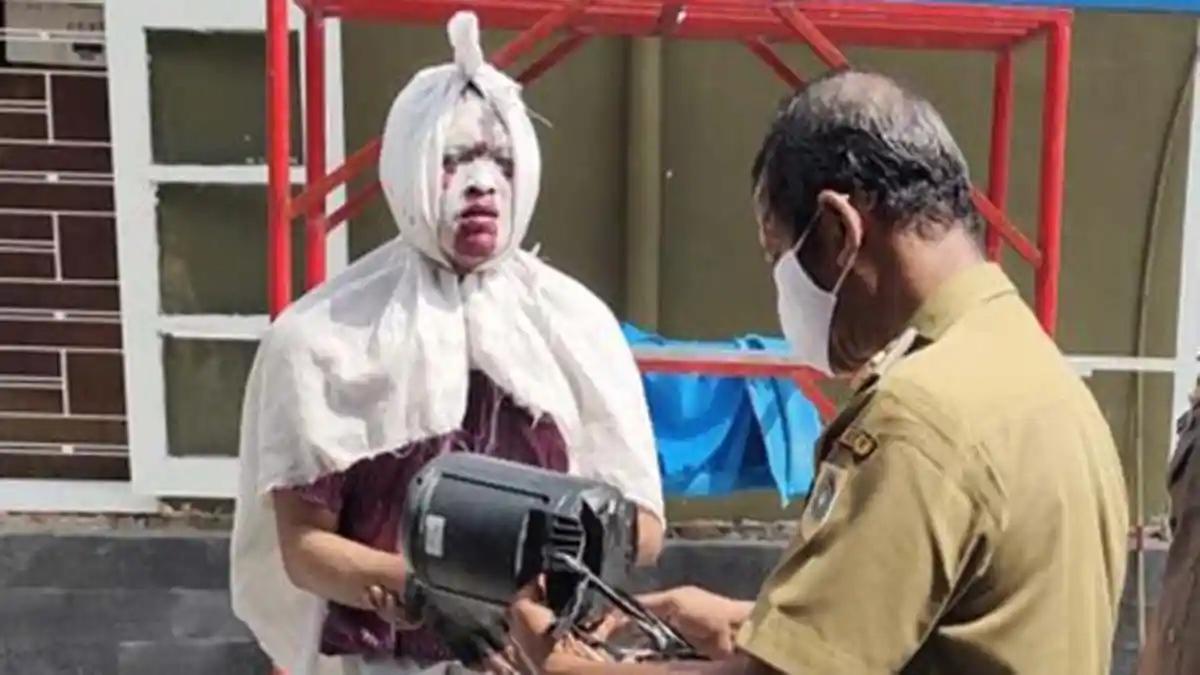 Heboh Sosok Pocong Seliweran di Jalan Raya Klaten