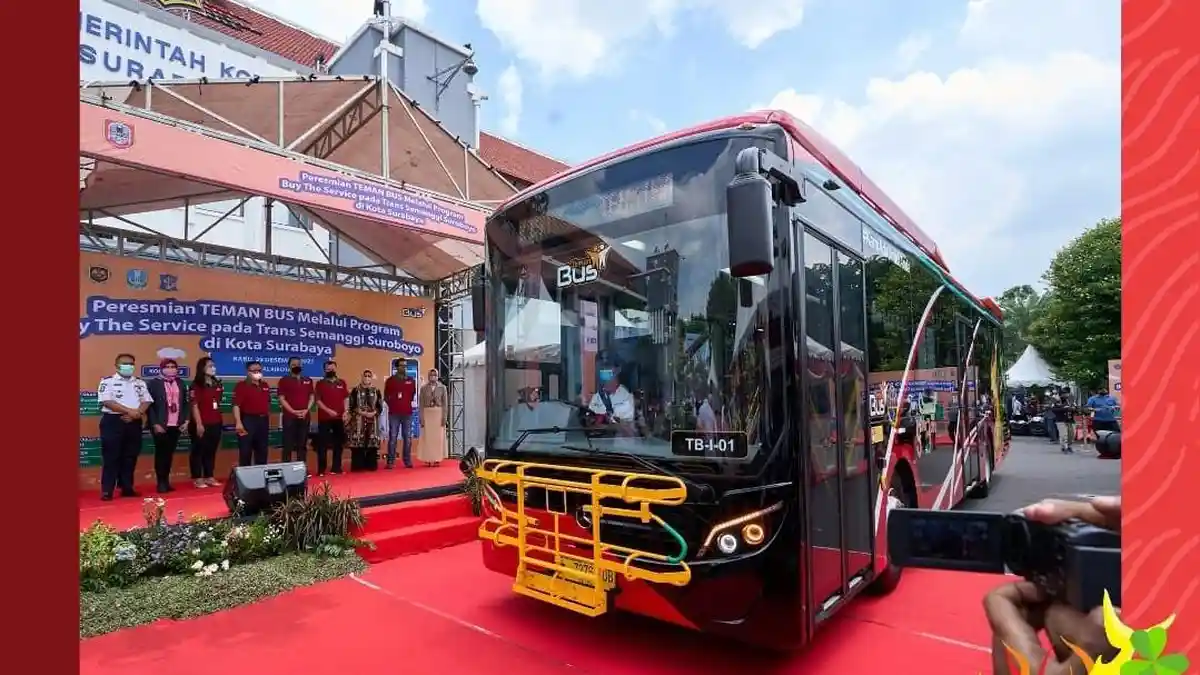 Bus Trans Semanggi Surabaya Buatan Karoseri Tentrem Mulai Beroperasi Hari Ini
