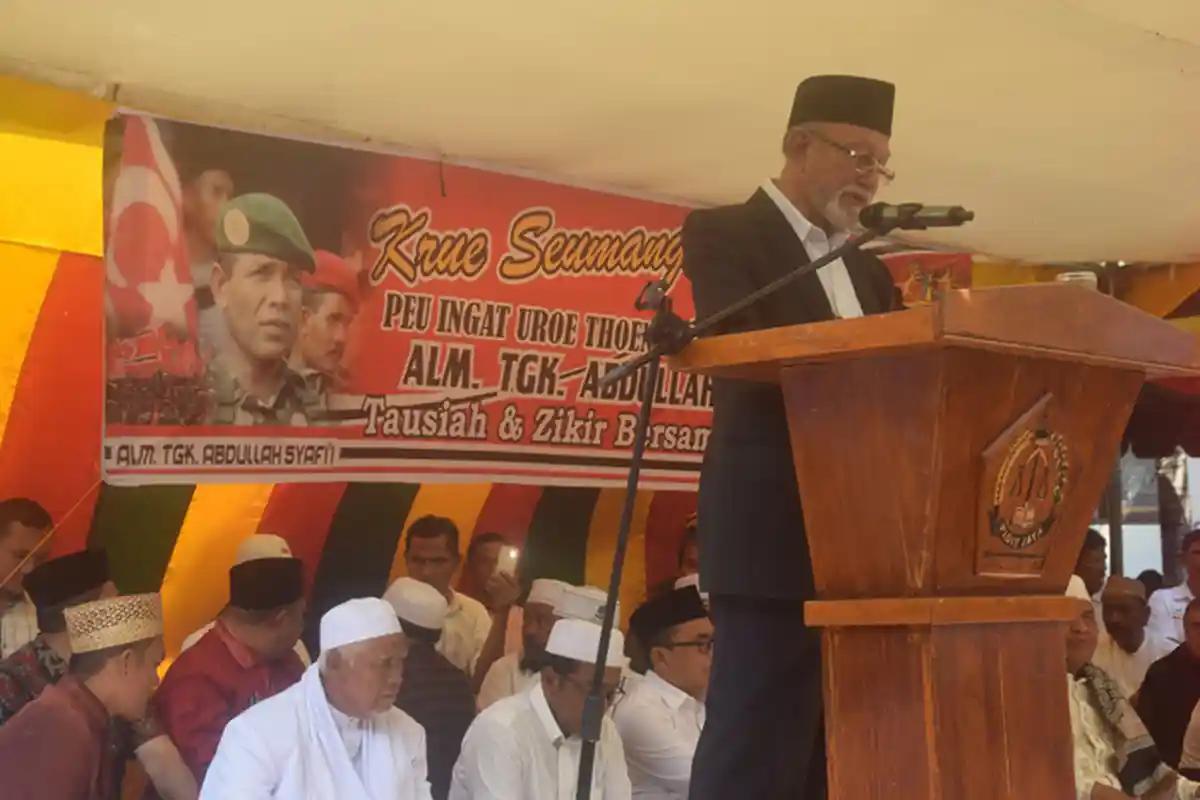 Ribuan Warga Larut Dalam Zikir di Cubo Pidie Jaya, Mengenang 18 Tahun Syahidnya Tgk Abdullah Syafii